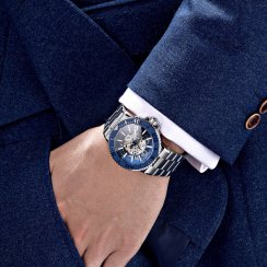Relógio masculino Epos prateado com pulseira de aço Sportive 3441.135.26.16.30 43MM Automatic