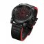Schwarze Herrenuhr Zinvo Watches mit echtem Ledergürtel Blade Corsa - Black 44MM