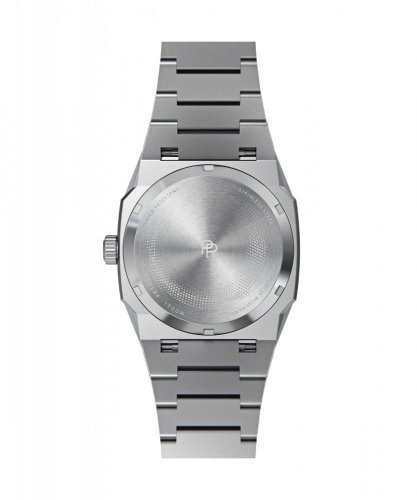 Men's silver Paul Rich Signature watch with steel strap Elements Black Blizzard Steel 45MM