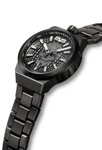Čierne pánske hodinky Bomberg Watches s ocelovým pásikom METROPOLIS MEXICO CITY 43MM Automatic