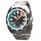 Stříbrné pánské hodinky NTH Watches s ocelovým páskem DevilRay With Date - Silver / Black Automatic 43MM