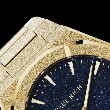 Men's gold Paul Rich watch with steel strap Frosted Star Dust II - Gold 43MM