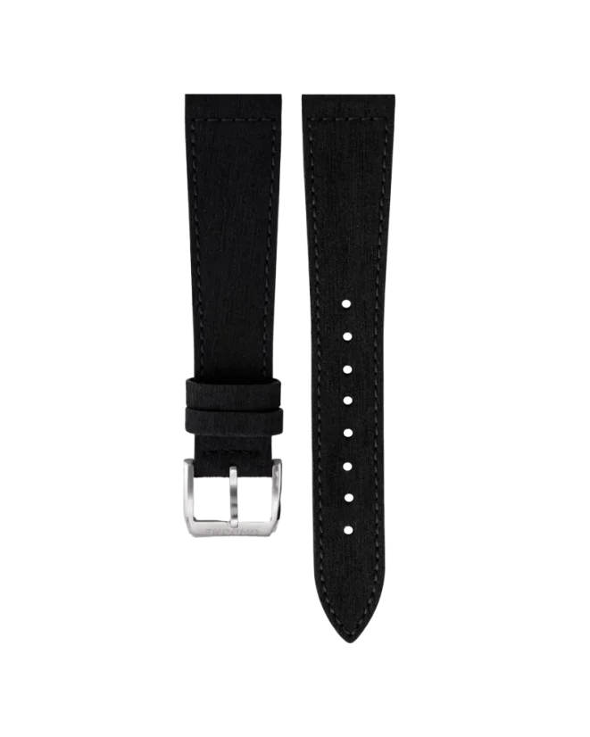 Men's silver Undone Watch with leather strap Urban Automatic Eclipse 40MM