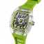 Ralph Christian zilveren herenhorloge met rubberen band The Ghost - Acid Green Automatic 43MM