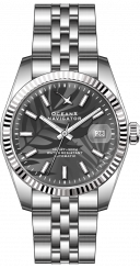 Stříbrné pánské hodinky Ocean X s ocelovým páskem NAVIGATOR NVS321 - Silver Automatic 39MM