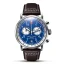 Men's silver Ferro & Company with leather strap AGL 2 Chronograph Blue 42MM