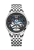 Męski srebrny zegarek Agelocer Watches z paskiem stalowym Schwarzwald II Series Silver 41MM Automatic