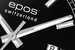 Srebrny męski zegarek Epos ze skórzanym paskiem Passion 3501.132.20.15.25 41MM Automatic