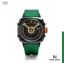 Čierne pánske hodinky Nsquare s gumovým opaskom NSQUARE NICK II Black / Green 45MM Automatic