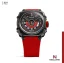 Men's black Nsquare Watch with rubber strap NSQUARE NICK II Black Red 45MM Automatic