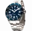 Muški srebrni sat NTH Watches s čeličnim remenom 2K1 Subs Swiftsure No Date - Blue Automatic 43,7MM