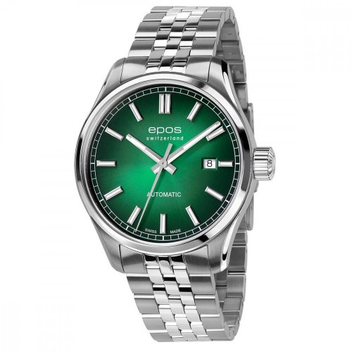 Relógio masculino Epos prateado com pulseira de açoPassion 3501.132.20.13.30 41MM Automatic