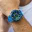 Stříbrné pánské hodinky Ralph Christian s gumovým páskem The Apex Chrono - Celestial Blue 46MM