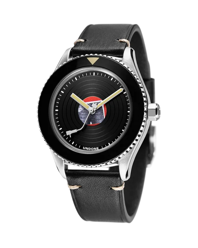 Stříbrné pánské hodinky Undone s koženým páskem Legends of Rock | The Rolling Stones 40MM Automatic