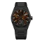 Montre Aisiondesign Watches pour homme en noir avec un bracelet en acier Tourbillon - Lumed Forged Carbon Fiber Dial - Orange 41MM