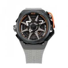 Herrenuhr Mazzucato in Schwarz mit Kautschukarmband RIM Monza Black / Grey - 48MM Automatic