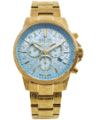 Relógio Louis XVI ouro para homem com bracelete em aço Palais Royale With Diamond 1802 - Gold 43MM