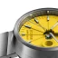 Reloj 22Designstudio Watches plata de caballero con correa de acero Concrete Sport Yellow 45MM Automati