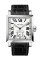 Męski srebrny zegarek Agelocer Watches ze skórzanym paskiem Codex Retro Series Silver / White 35MM