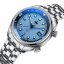 Ασημένιο ρολόι Phoibos Watches για άντρες με ιμάντα από χάλυβα Eage Ray 200M - Pastel Blue Automatic 41MM