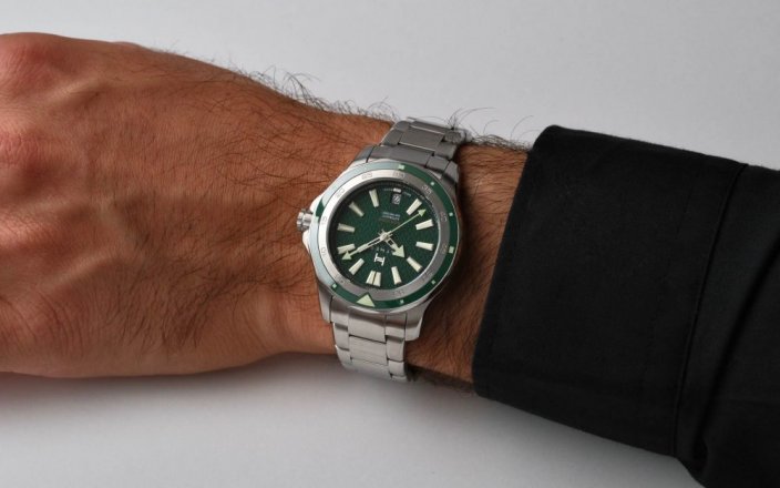 Męski srebrny zegarek Fathers Watches ze stalowym paskiem Outdoor Adventure Steel 40MM Automatic