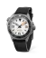 Relógio Undone Watches prata para homens com pulseira de borracha AquaLume Black 43MM Automatic