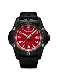 Čierne pánske hodinky ProTek Watches s gumovým pásikom Series PT1212 42MM Automatic
