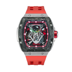 Herrenuhr in Silber Tsar Bomba Watch mit Gummiband Neutron Limited Edition - Red 46MM Automatic