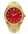 Reloj dorado para hombre Paul Rich con correa de acero Frosted Star Dust - Gold Red 42MM