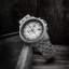 Orologio da uomo Louis XVI in argento con cinturino in acciaio Frosted Aramis - Silver 43MM