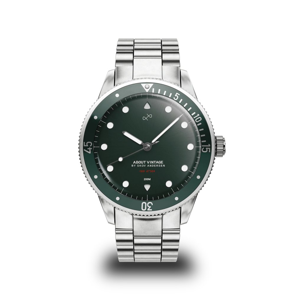Men's silver About Vintage watch with steel strap At´sea