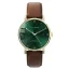 Montre Henryarcher Watches pour homme en couleur argent avec bracelet en cuir Sekvens - Sommer 40MM Automatic