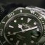 Reloj Davosa plateado para hombre con correa de acero Ternos Ceramic - Silver/Green 40MM Automatic