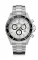Strieborné pánske hodinky Delma Watches s ocelovým pásikom Santiago Chronograph Silver / White 43MM