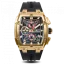 Reloj dorado Ralph Christian de hombre con goma The Polaris Chrono - Gold / Obsidian Black 42,5MM