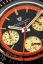 Men's silver Nivada Grenchen watch with rubber strap Chronoking Paul Newman Orange 87034Q01 38MM