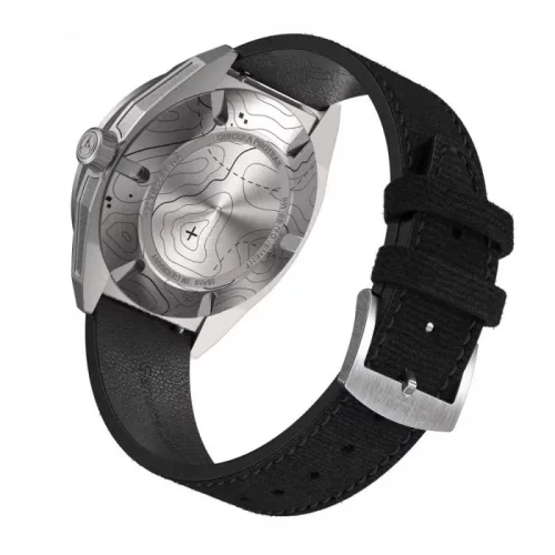 Herrenuhr aus Silber Circula Watches mit Lederband ProTrail - Grau 40MM Automatic