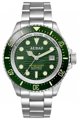 Reloj Audaz Watches plateado para hombre con correa de acero Abyss Diver ADZ-3010-08 - Automatic 44MM