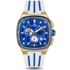 Relógios de ouro para homens Ralph Christian ouro com elástico The Legacy Chrono Ice - Sapphire Royale 42,5MM