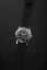 Relógio Nivada Grenchen prata para homens com pulseira de borracha Antarctic 35002M01 35MM