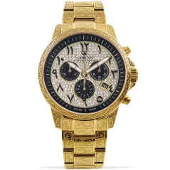 Zlaté pánske hodinky Louis XVI s oceľovým pásikom Palais Royale 1096 - Gold 43MM