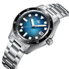 Montre Phoibos Watches pour homme en argent avec bracelet en acier Argo PY052B - Automatic 40,5MM