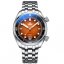 Orologio da uomo Phoibos Watches in argento con cinturino in acciaio Eagle Ray 200M - PY039F Sunray Orange Automatic 41MM