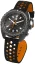 Reloj Straton Watches negro con correa de cuero Syncro 44MM