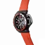 Černé pánské hodinky Mazzucato Watches s gumovým páskem RIM Sub Black / Orange - 42MM Automatic