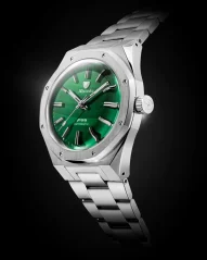 Reloj Nivada Grenchen plata de caballero con correa de acero F77 MARK I 68036A77 37MM Automatic