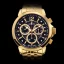 Men's gold Louis XVI watch with steel strap Athos le Grand 886 - Gold 48MM