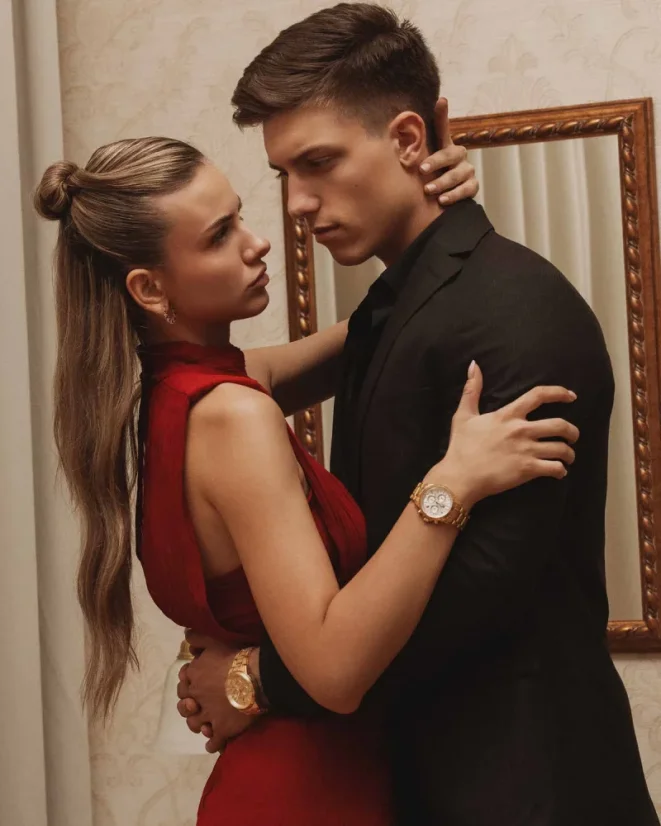 Women's gold Louis XVI watch with steel strap Palais Royale Woman With Diamond 6002 - Gold 38MM