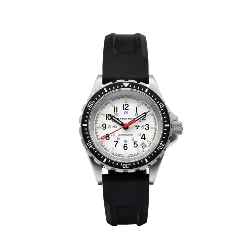 Montre Marathon Watches pour homme de couleur argent avec bracelet en acier Arctic Edition Medium Diver's 36MM Automatic