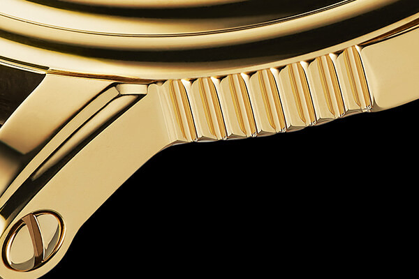 Relógio masculino Epos dourado com pulseira de couro Emotion 3390.156.22.25.25 41MM Automatic